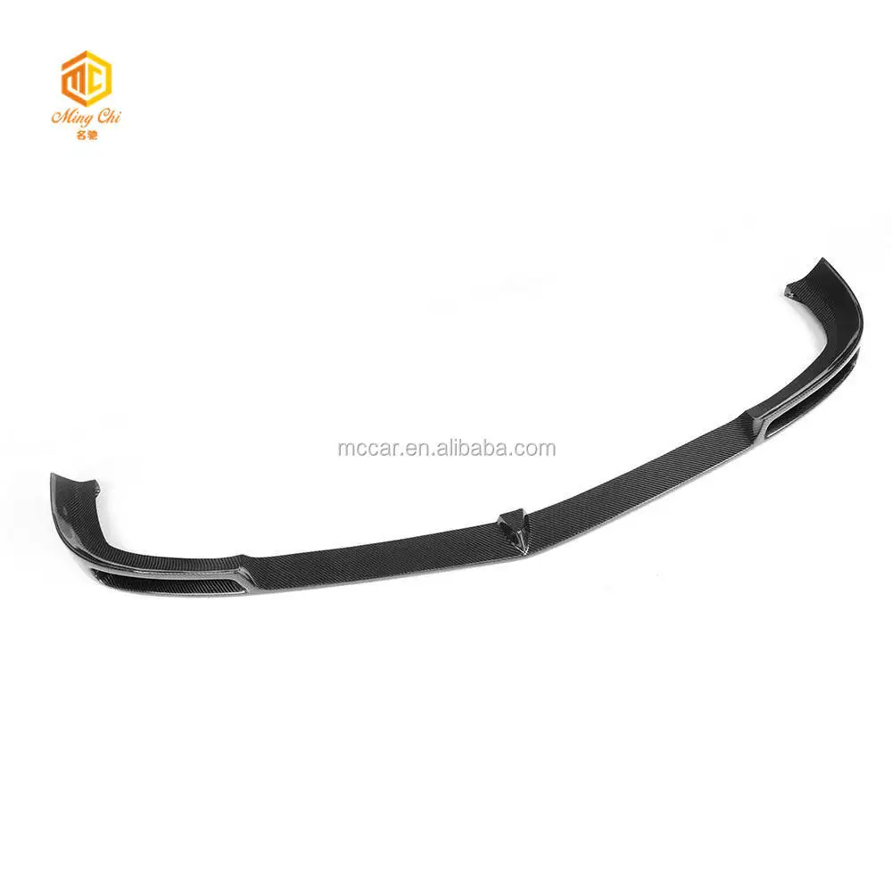 V  Style Carbon Fiber  W204 C63 Front Lip for  W204 C63 507  Bumper separator 2012-2015