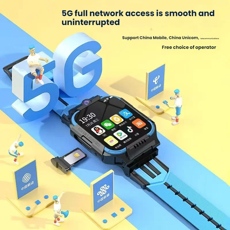 

C006PRO New 5G Full Netcom Video Call Android Smart Watch Rotating Neck GPS Positioning Students