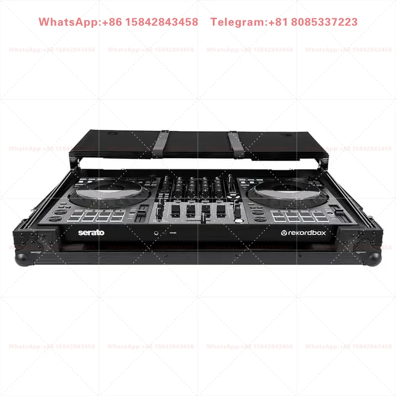 Black DJ Flight Case DDJ-FLX10 Laptop Platform Wheels Travel Protective Bag