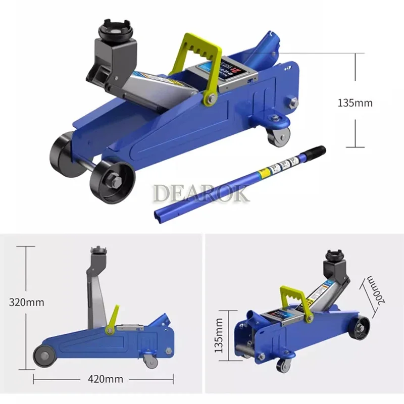 Horizontal Jack for SUV Tire Change Tool Car Sedan Car Hydraulic Maintenance 2 Tons Oil Pressure Fast Lifting Hot Selling