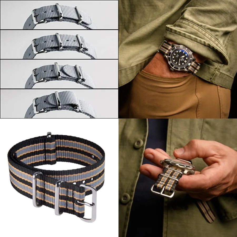

Classic Military Style Nylon Watch Bands