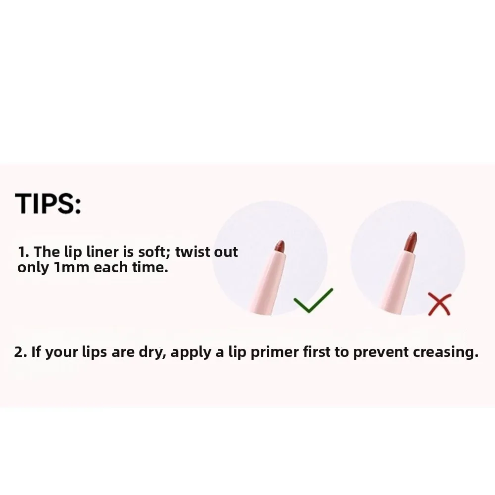 New Matte Double-ended Lip Liner Brush Long-lasting Plump Lips Lipstick Pen Lip Pencil for Smudging and