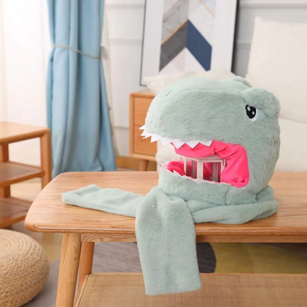 

Dinosaur Hat Shaped Headwear Scarf Design Birthday Masquerade Carnival PP Cotton Stuffed Lightweight Kids Adult COVER