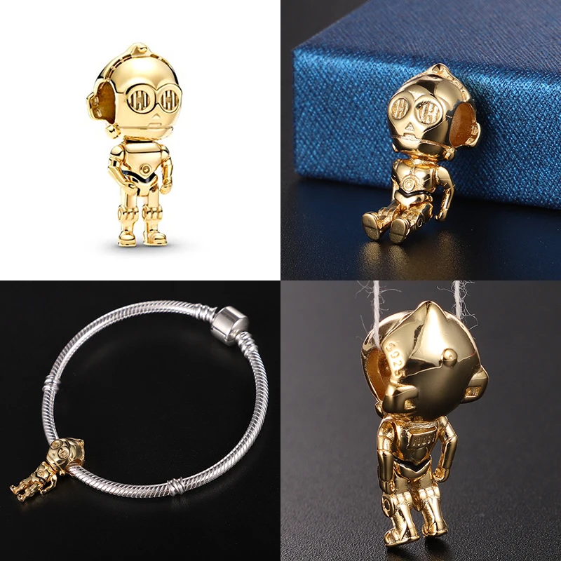 Disney-Mickey e Minnie Contas para Mulheres, se Encaixa Original Pulseira Pandora, Star Wars Bead, Joias DIY Presentes, Novo, 925