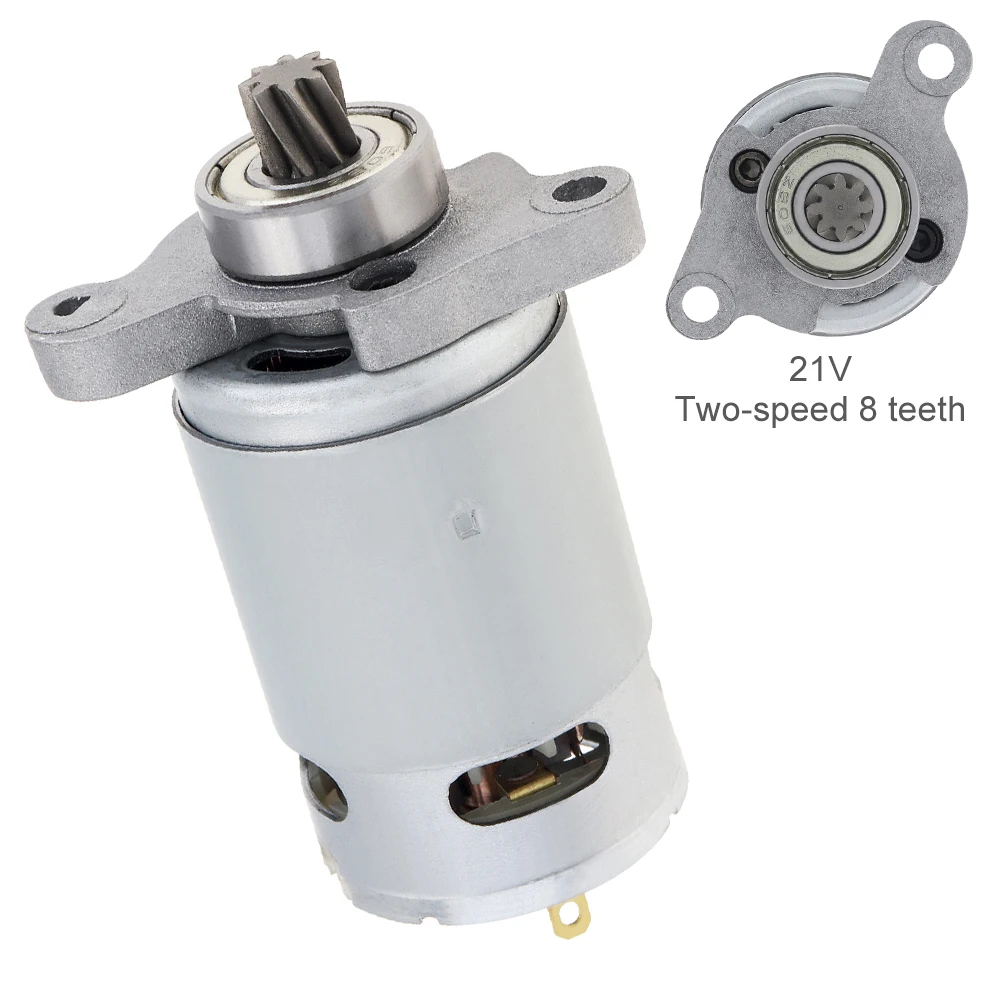 RS550 8 Teeth DC Motor 21V Saw Motor with Helical Tooth Gear for Electric Saber Saw Handheld Cutting Lithium Electric Saw