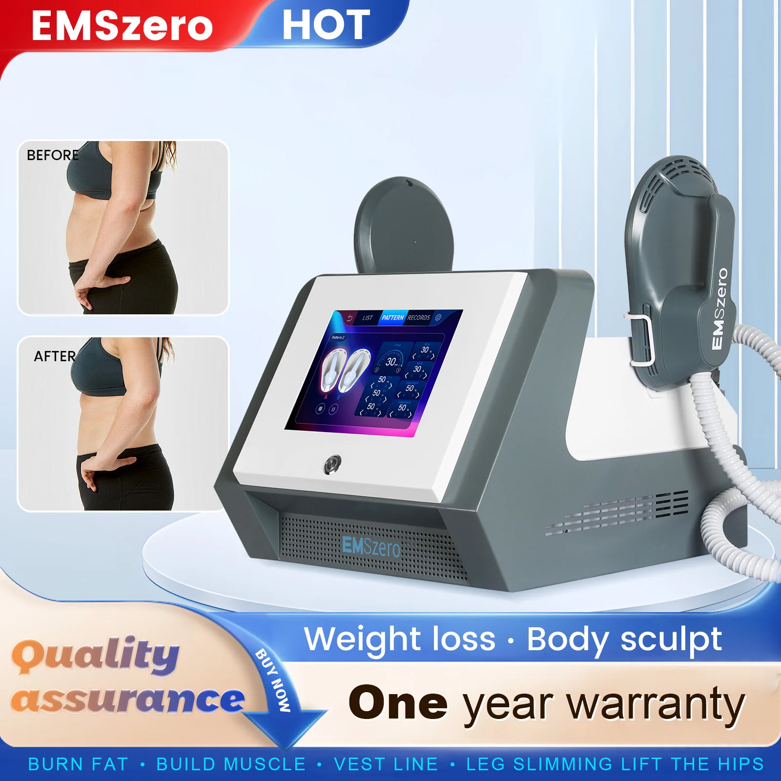 

Portable EMS zero RF power 6000W weight loss muscle stimulation fat removal body shaping machine