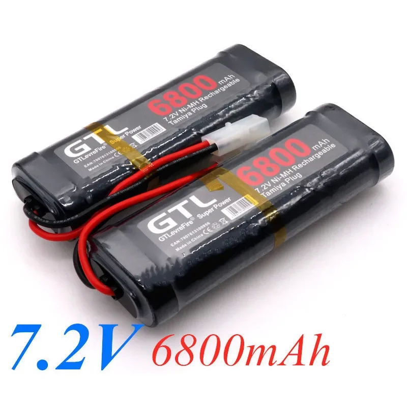 100%. new Original 7.2V Battery 6800mah NiMH Batteries Pack For RC Car Truck Buggy Boat Tank Ni-Mh Baterias gray supper power.