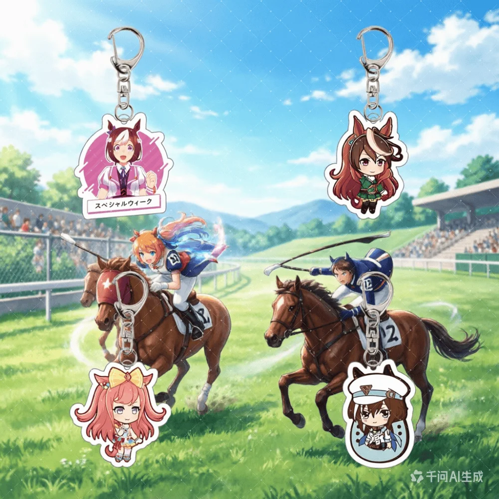 Nouveaux porte-clés et figurines en acrylique Uma Musume Pretty Derby Anime pour les fans de Oguri Cap, Clear Bliss, Agnes Tachyon, Silence Suzuka