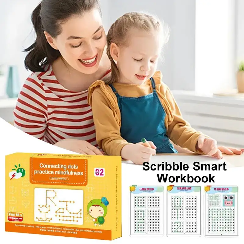 Scribble Smart Workbook Control Training Book Reusable Practice Workbook Children Drawing Education Stationery For Toddler