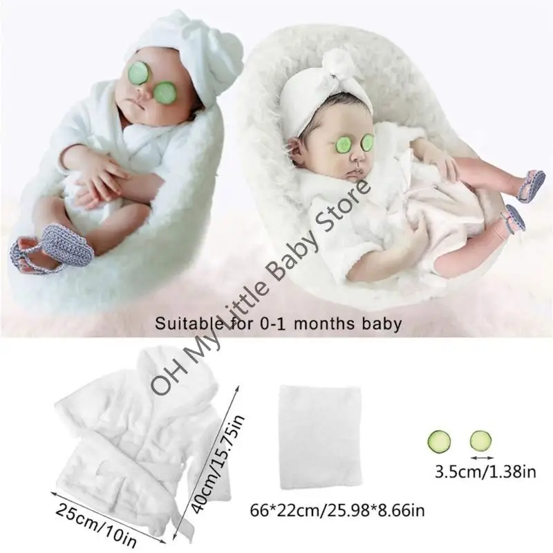 زي M76C لحديثي الولادة لالتقاط الصور وإكسسوارات استوديو الصور دعائم رداء الحمام