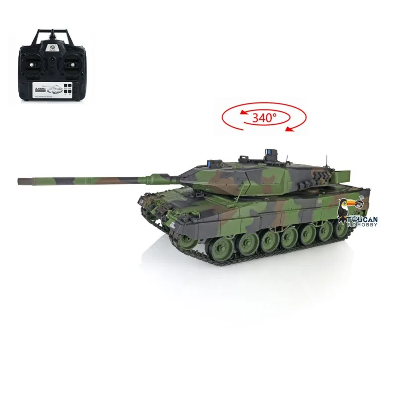 Heng Long RC Tank 1/16 7.0 Plastic Leopard2A6 RTR Model 3889 with Smoke Sound Effect for Collectors TH17573-SMT4 - view 2