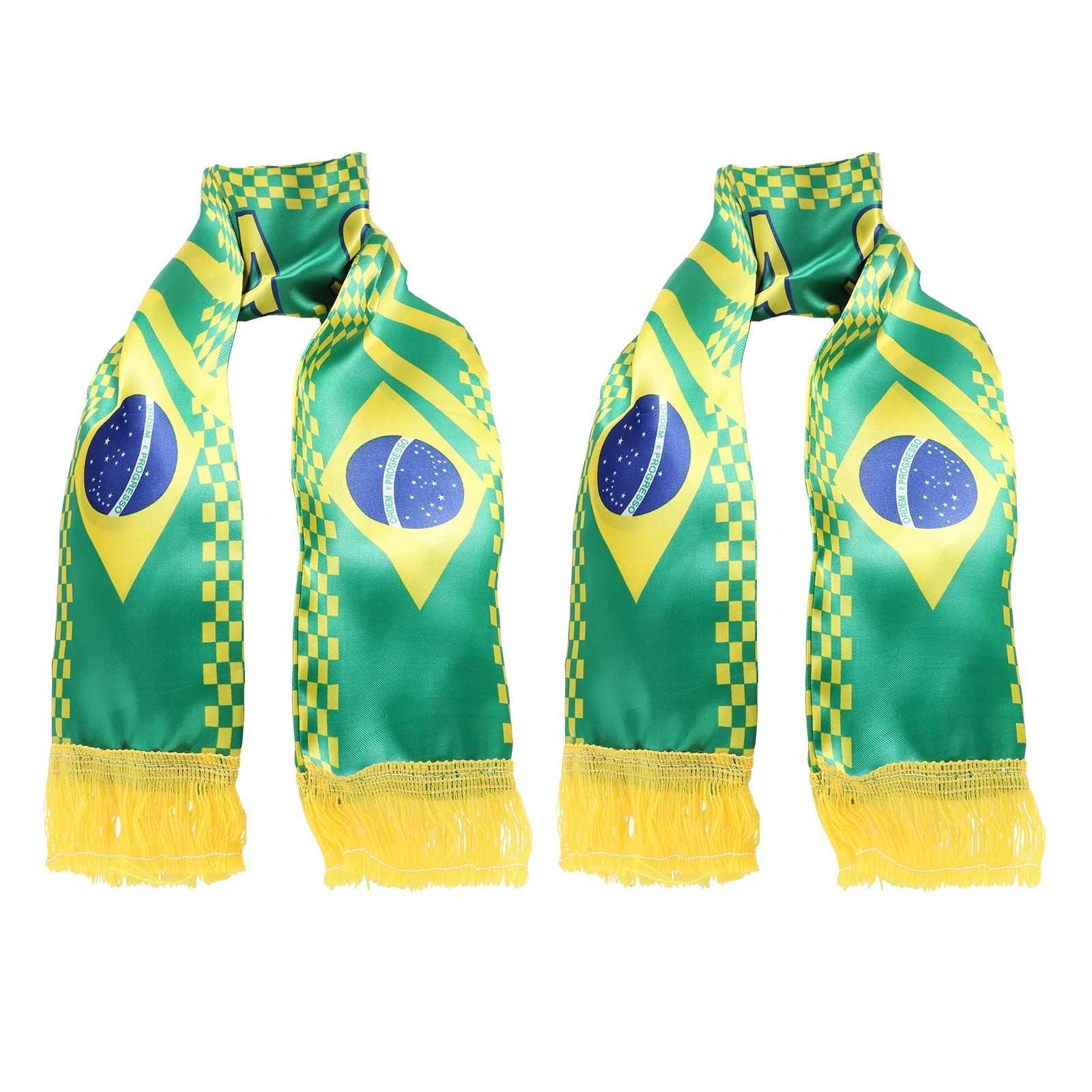 

2Pcs Knit Scarf with Comfortable Satin Football Fan Scarf for Stadium Events Celebrations Accessory