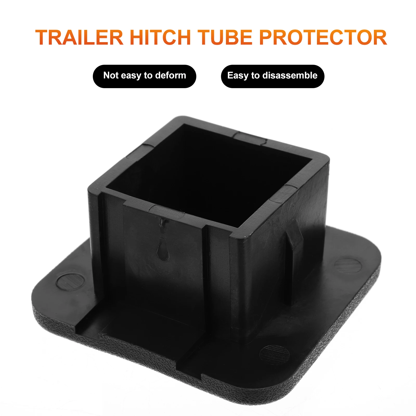 

Trailer Hitch Tube Cover Rubber Caps Protector Waterproof Dustproof Easy to Install Fits Most Vehicles Receiver Tubes