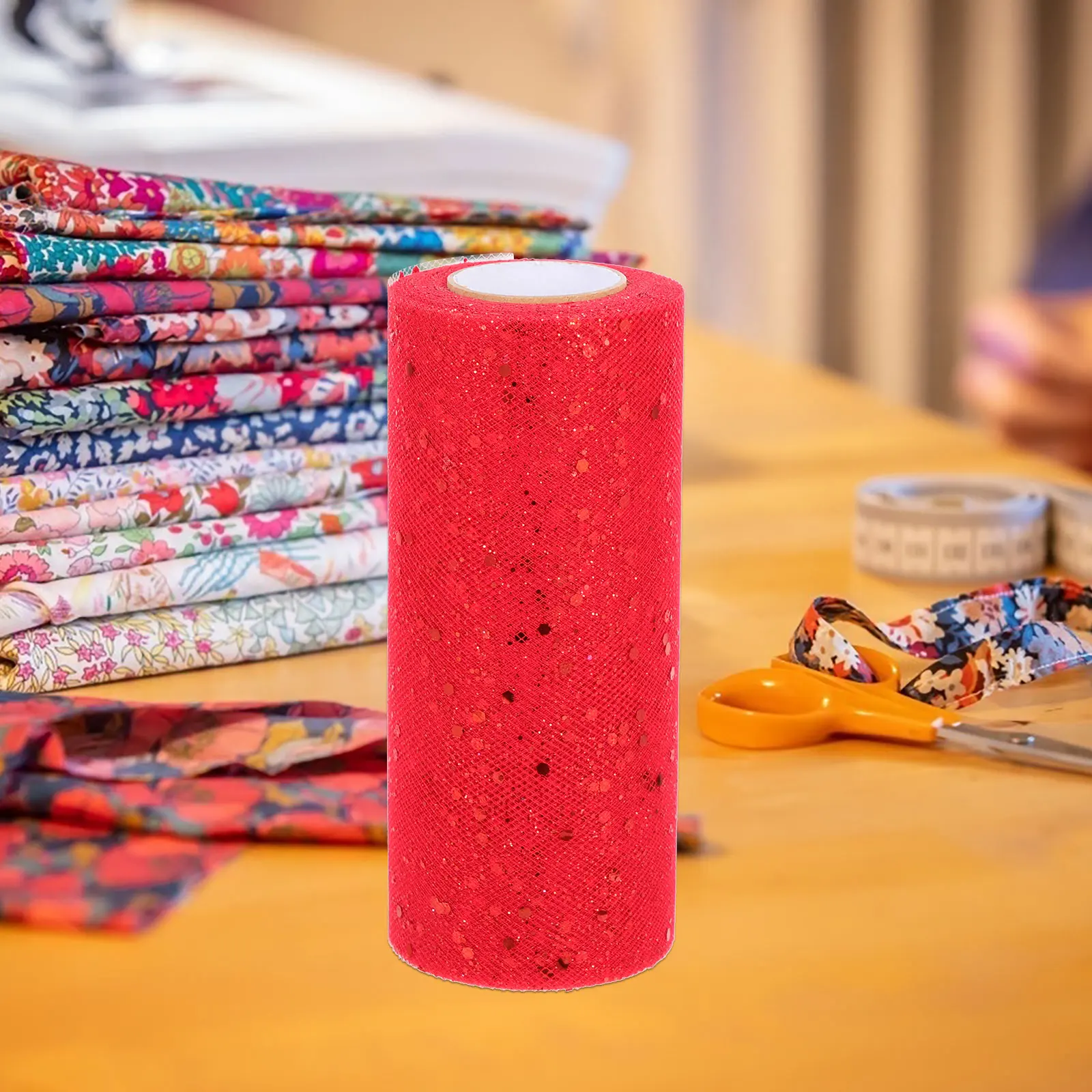 

Glitter Tulle Fabric Sequin Netting Mesh Ribbon for DIY Wedding Decorations Tutu Accessories Present Wrapping Gauze Roll