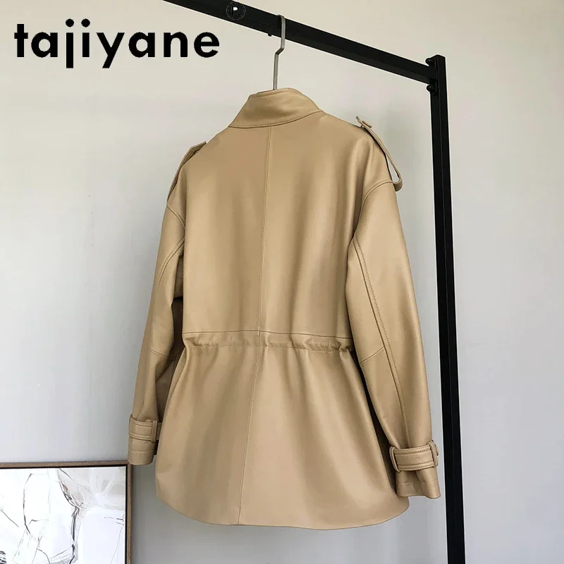 Takiyane – Veste en cuir véritable pour Femme, manteau en peau de mouton, décontracté, printemps 100%, Pph4458, 2021