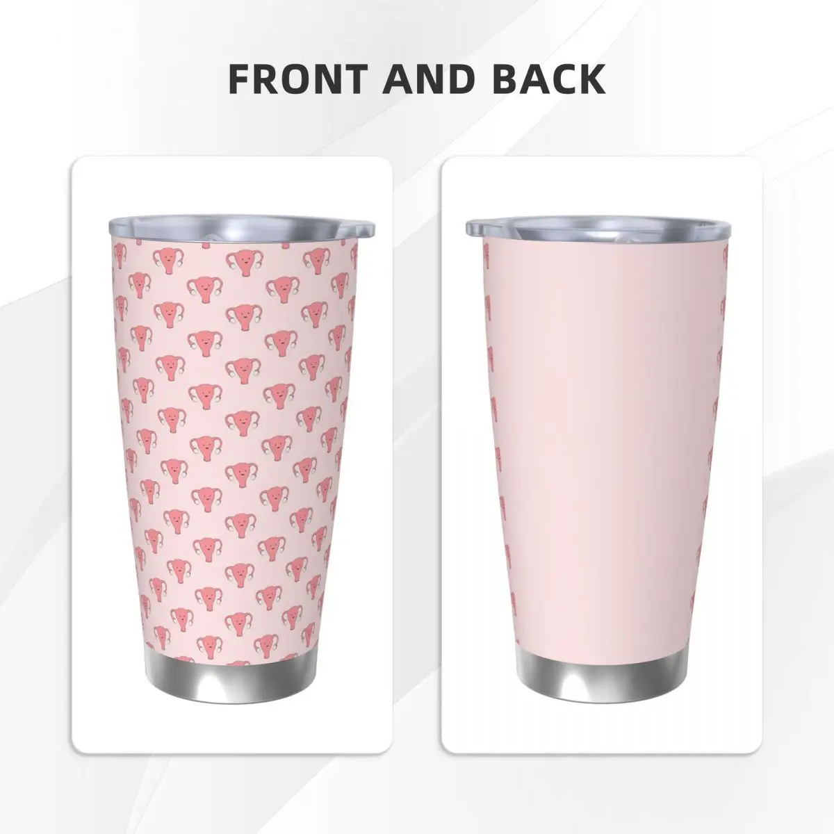 سلسلة الرحم - كوب من الفولاذ المقاوم للصدأ لعيد الرحم السعيد، أكواب معزولة من الفولاذ المقاوم للصدأ، أكواب حرارية باردة، قش مع غطاء 20 أونصة