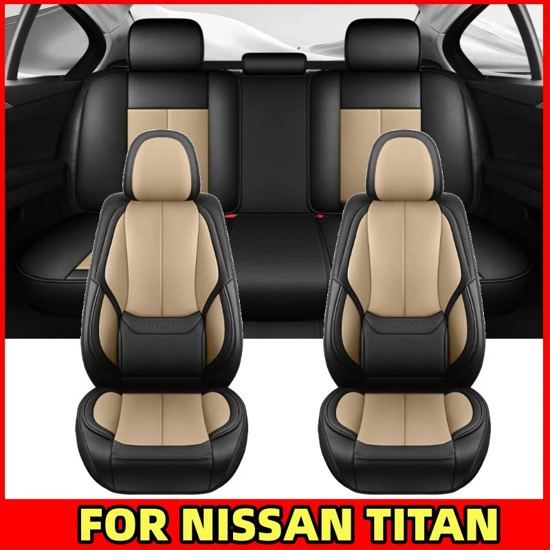 Car seat cover breathable PU leather waterproof wear-resistant soft and comfortable full wrap seat cover FOR NISSAN TITAN