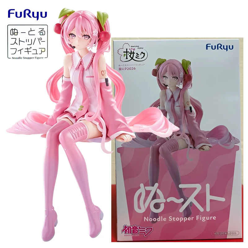 

FuRyu Noodle Stopper Hatsune Miku -Sakura Miku 2026- PVC 14CM Anime Action Figures Model Collection Toy