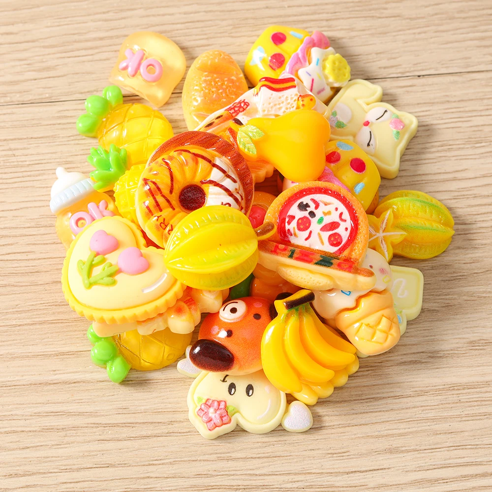Tusember 20 Stück bunte, niedliche Harz-Anhänger mit Tieren, Früchten und Blumen für Ohrringe, Armbänder, Schlüsselanhänger, DIY-Schmuckherstellungszubehör – Detail 35