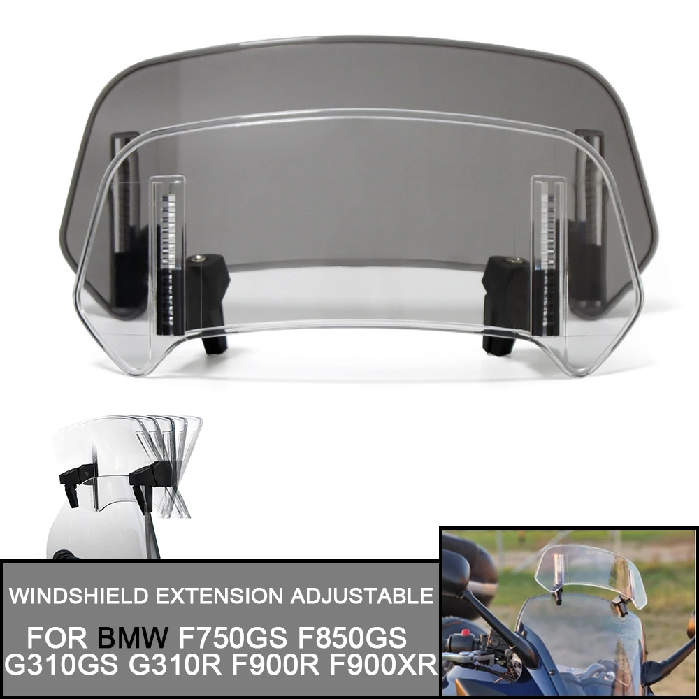 

Motorcycle Windshield Extension Adjustable Spoiler Deflector Fit For BMW F750GS F850GS G310GS G310R F900R F900XR