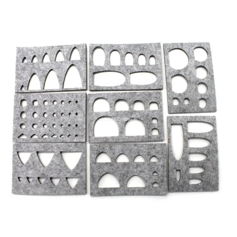 8pcs Wool Felt Mold Needle Felting DIY Craft Stencil Applique Handicraft Shaping Dropship