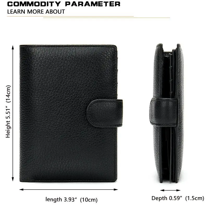 Carteira masculina curta camada superior de couro de negócios quentes clipe de dinheiro camada de couro genuíno de alta qualidade carteira masculina curta