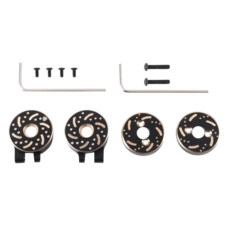 4Pcs Brass Steering Block Steering Knuckle Rear Axle Counterweight For Traxxas TRX4M 1/18 RC Crawler Car Replacement