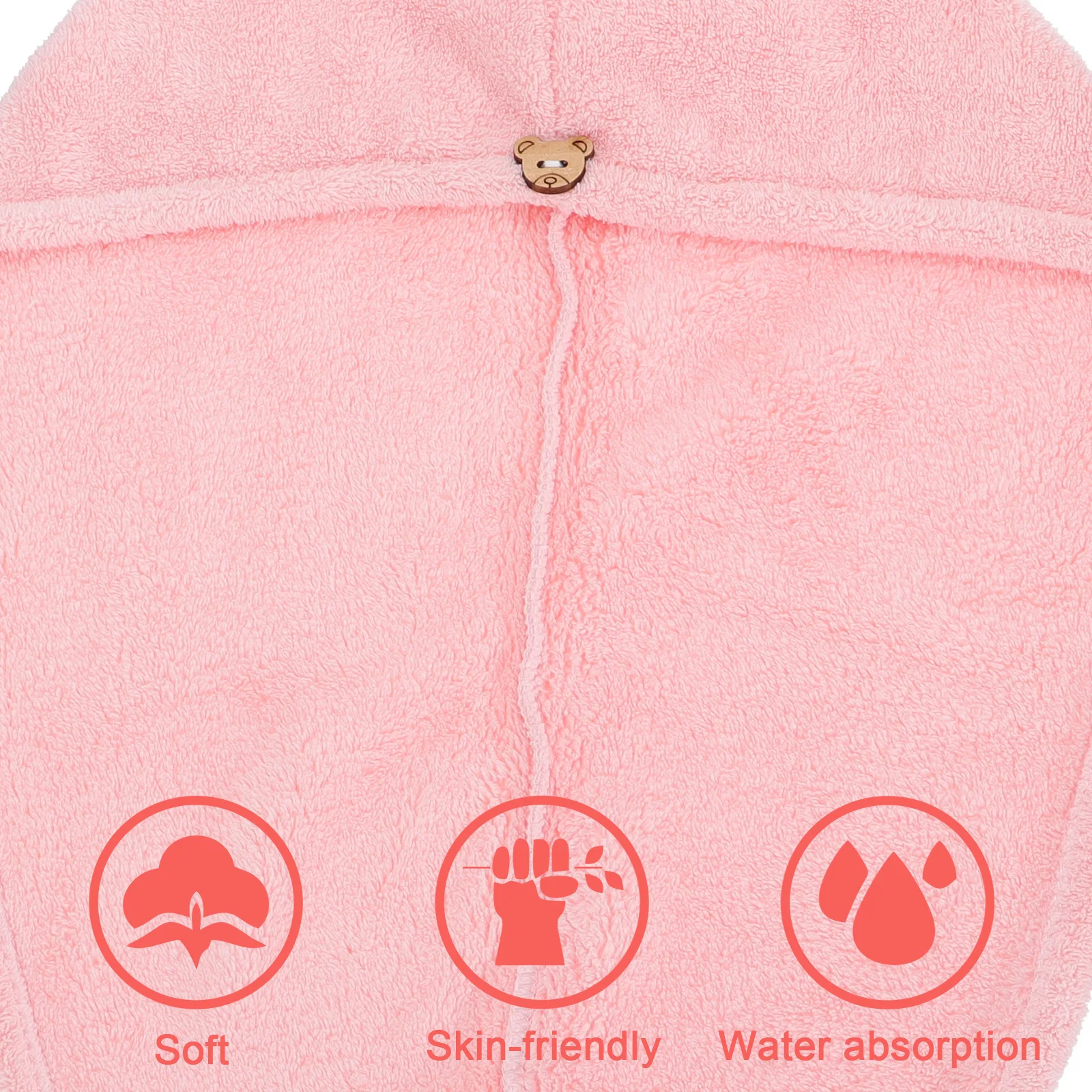 

4Pcs Dry Hair Towels Quick Drying Portable Hair-Drying Caps Solid Color Bath Caps Fast Absorbent Wraps for Women Men Kids