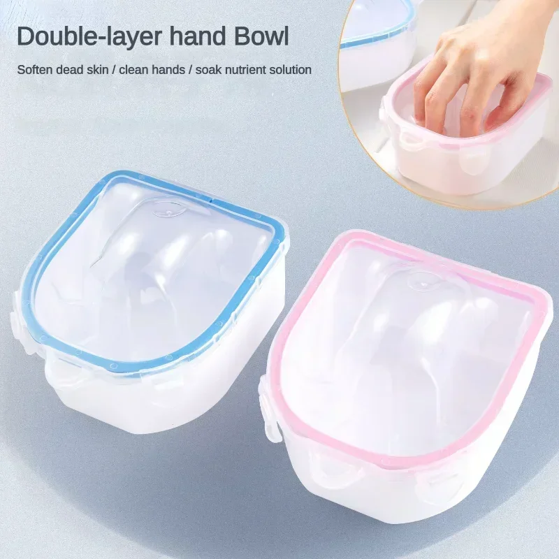 

2024 New Nail Polish Remover Soak Bowl Double Layer Softening Dead Skin Durable Horny Care Bubble Bowl Cleaning Manicure Tools