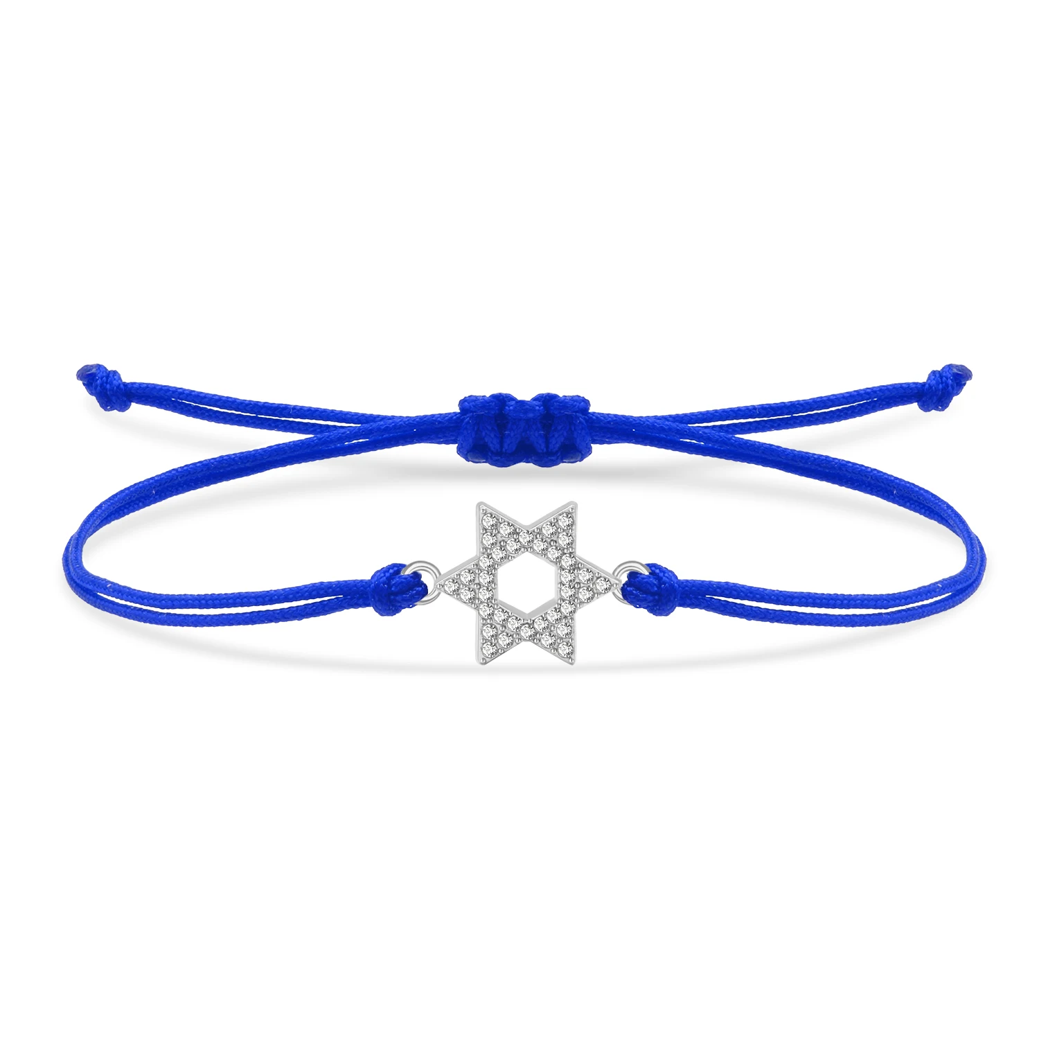 Zinc Alloy Stones Jewish Star Of Davids Lucky Charm Bracelet Women New Fashion Red String Handmade Adjustable Jewelry Present