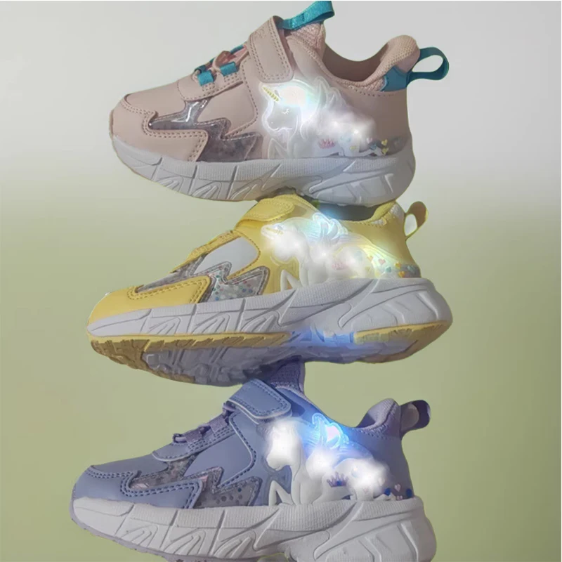 Dilong Dinosaur Children's Shoes Autumn and Winter New Boys' Light-Up Sports Shoes Outdoor Shoes for Little Boys and Elementary