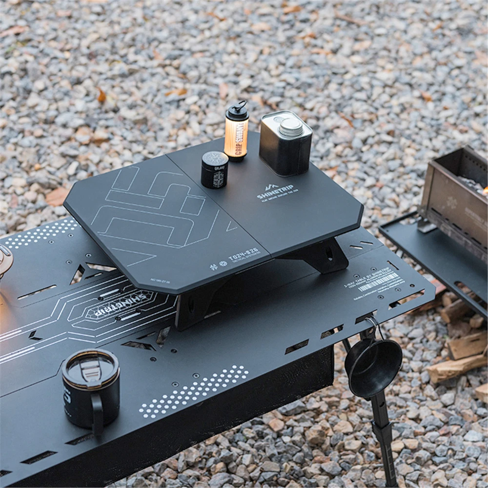 2つの高さのデュアルユースリフティングテーブル屋外折りたたみテーブルabsデスクトップとアルミニウム合金スタンドポータブルピクニックキャンプテーブル