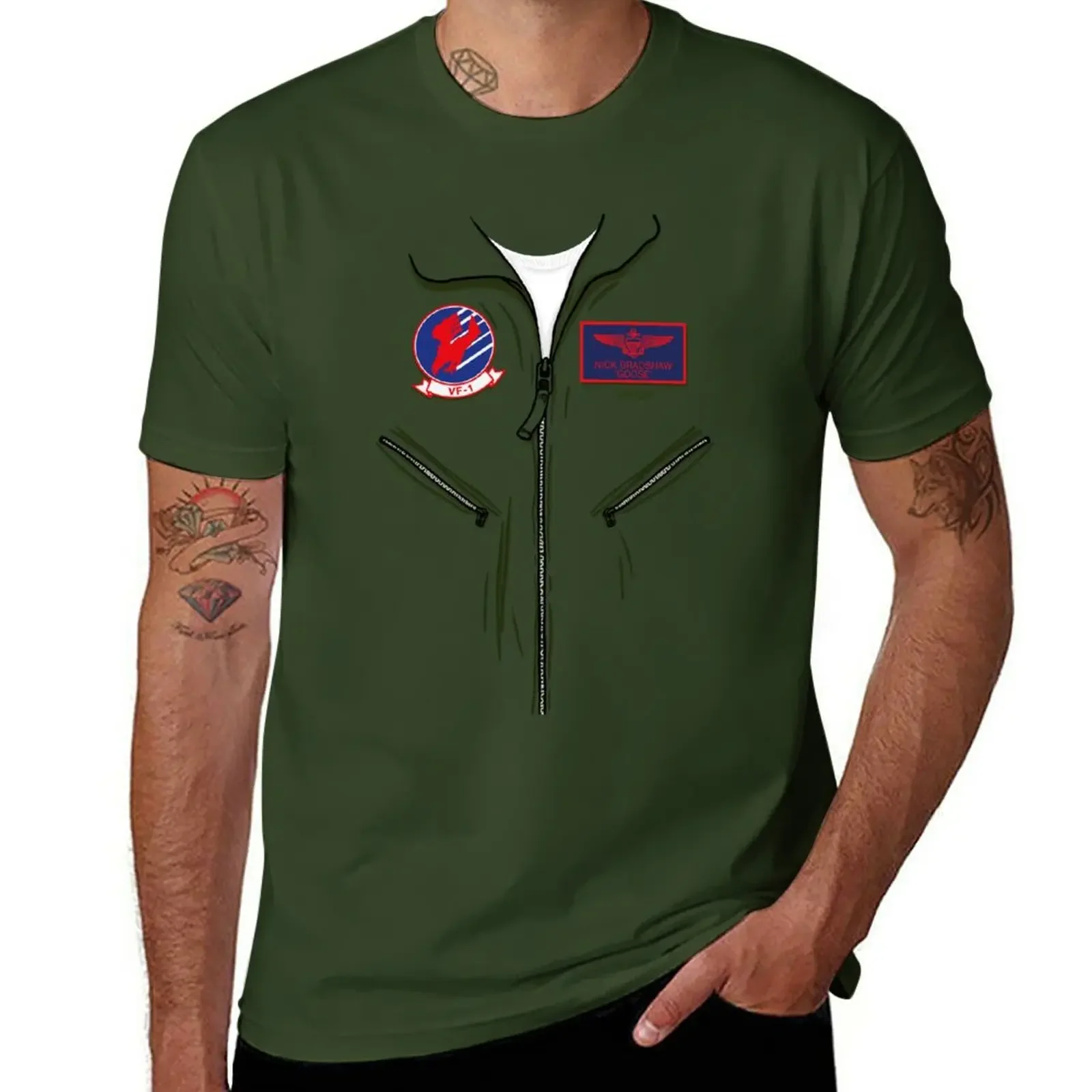 

New Top Gun Halloween Goose Pilot Costume T-Shirt cute tops kawaii clothes t shirts men