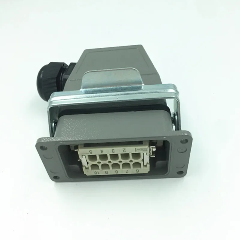 Spina aeronautica rettangolare impermeabile Connettore per carichi pesanti Plug-in Hot Runner a 10 conduttori HDC-HE-010 nascosto PG21