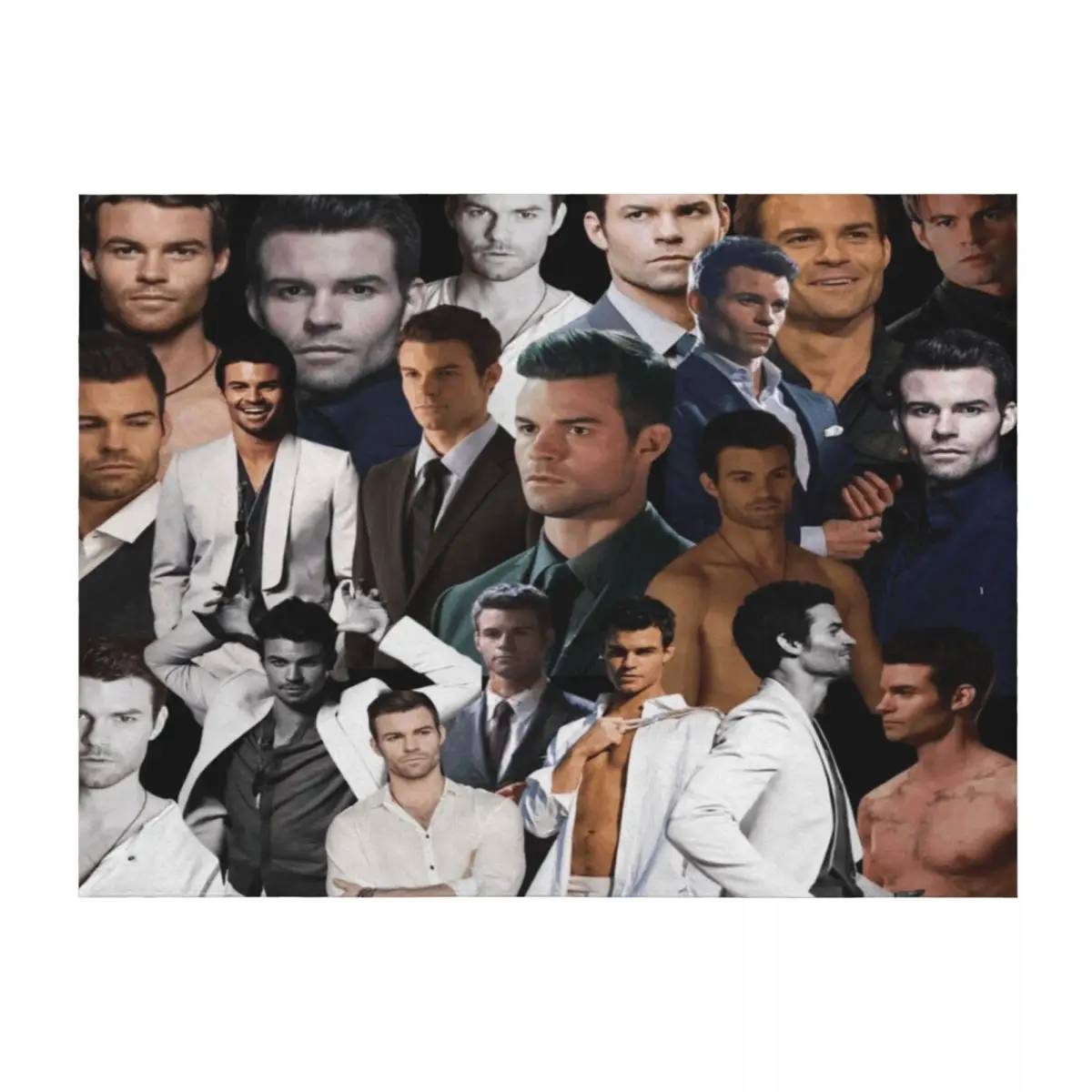 

Daniel Gillies - Elijah Mikaelson photo collage Throw Blanket warm for winter For Decorative Sofa Weighted Soft Blankets