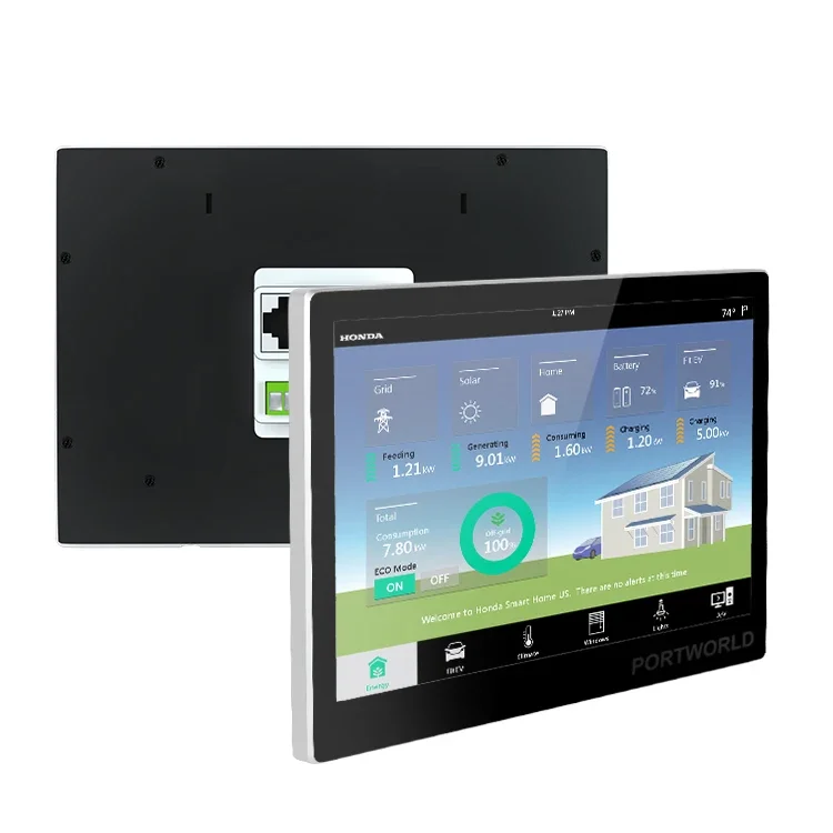 In wall mount smart Home tablet 10 inch 500nit LCD 2GB+32GB Android 11 POE tablet with RS485 connector