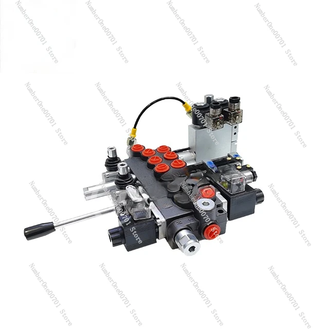 1 2 3 4 5 6 7 8 Spools 40 50 80 100 120 Cc Monoblock Hydraulic Directional electric control valve, Gdv 80 Loader Valve Joystick