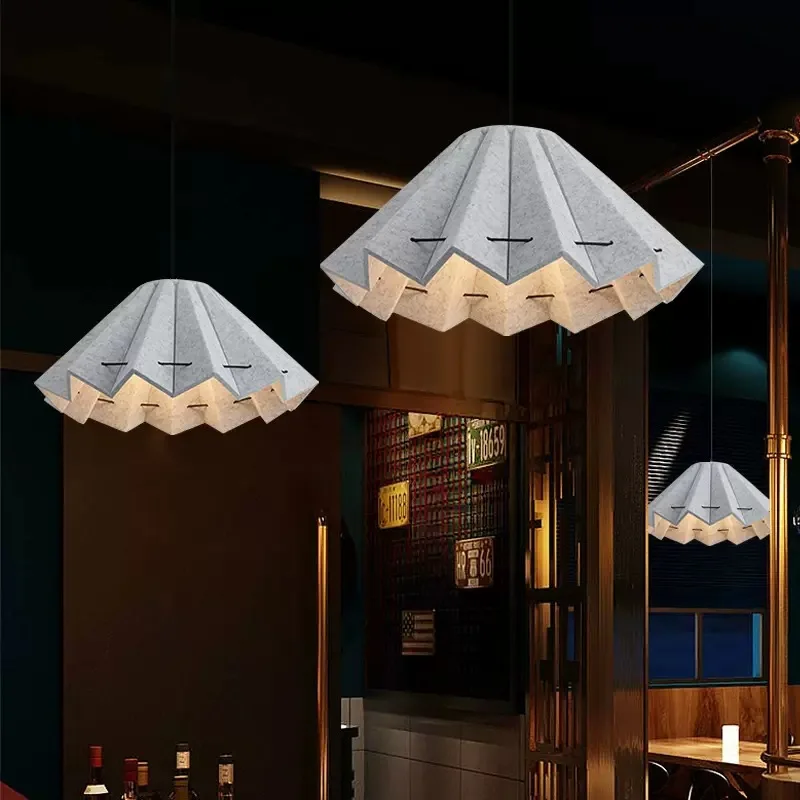 Danish Designer Sound-absorbing Felt Chandelier Showroom B&B Hotel Room Lamp Office Club Western Restaurant Lamp