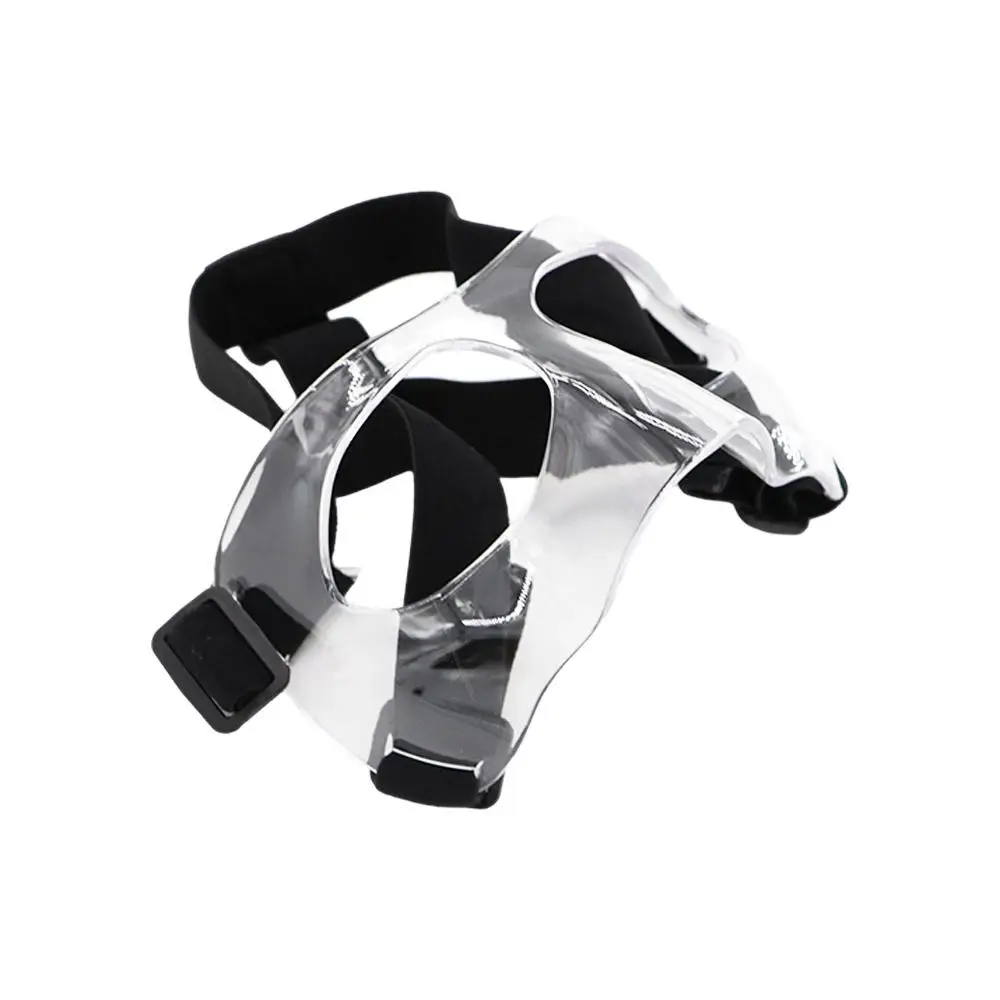 

Clear Sports Nose Helmet Women Men Anti-collision Adjustable Basketball Mask Elastic Strap Sports Face Mask Softball