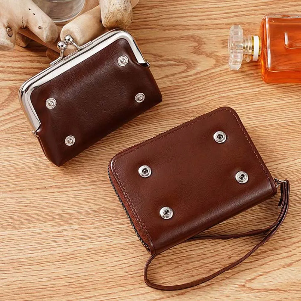 Etui RFID Orgel Portemonnee PU Leer Pols Touw Vintage Dames Portemonnee Handtas Grote Capaciteit Multi-kaarthouders Student