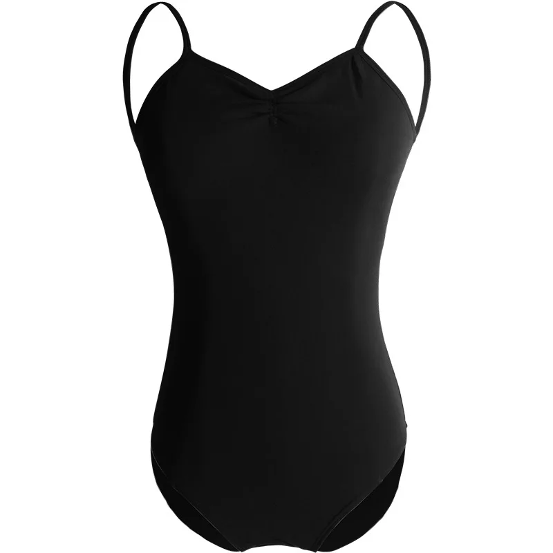 Volwassen Ballet Maillots Bodysuit Zwart Backless Mouwloze Ballet Dance Wear Sexy Open Back Gymnastiek Turnpakje Voor Vrouwen