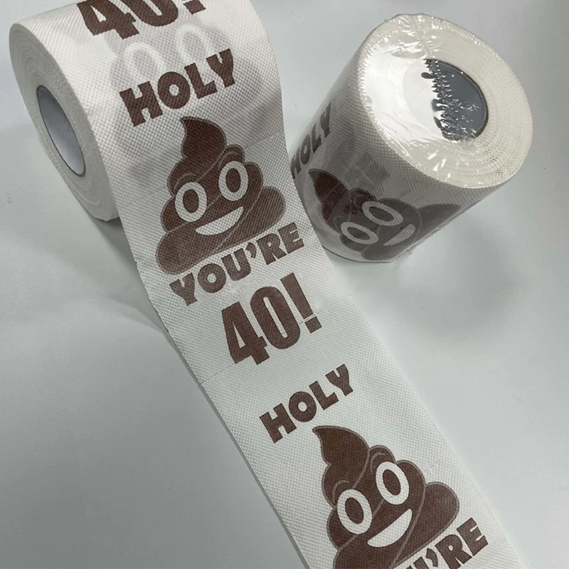 2 Roll Funny Toilet Paper Roll Birthday Gifts For Women Men Gift Toilet Paper Bathroom Prank Joke Fun Paper