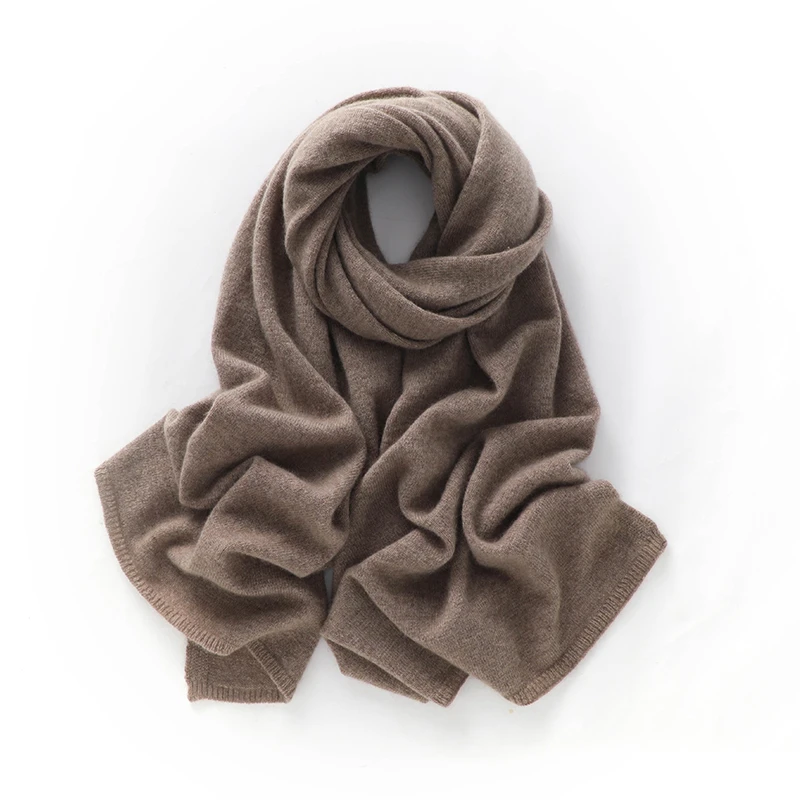 

KOIJINSKY New Style 35% Cashmere 180*50 Women's Knitted Scarf Soft Solid Color Outdoor Warm Scarf for Autumn and Winter