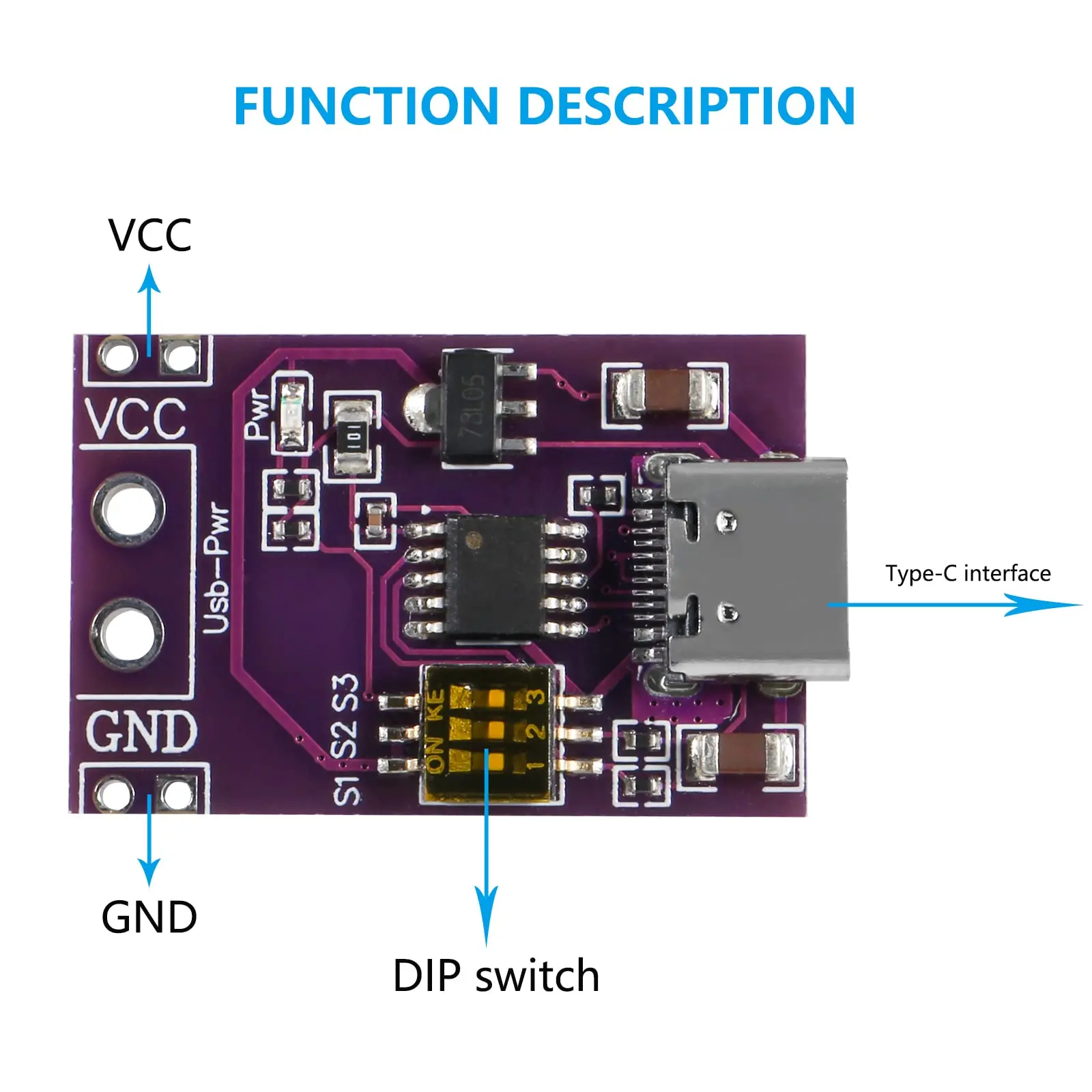 Type-C QC AFC PD2.0 PD3.0 to DC Spoof Scam Fast Charge Trigger Polling Detector USB-PD Notebook Power Supply Change Board Module