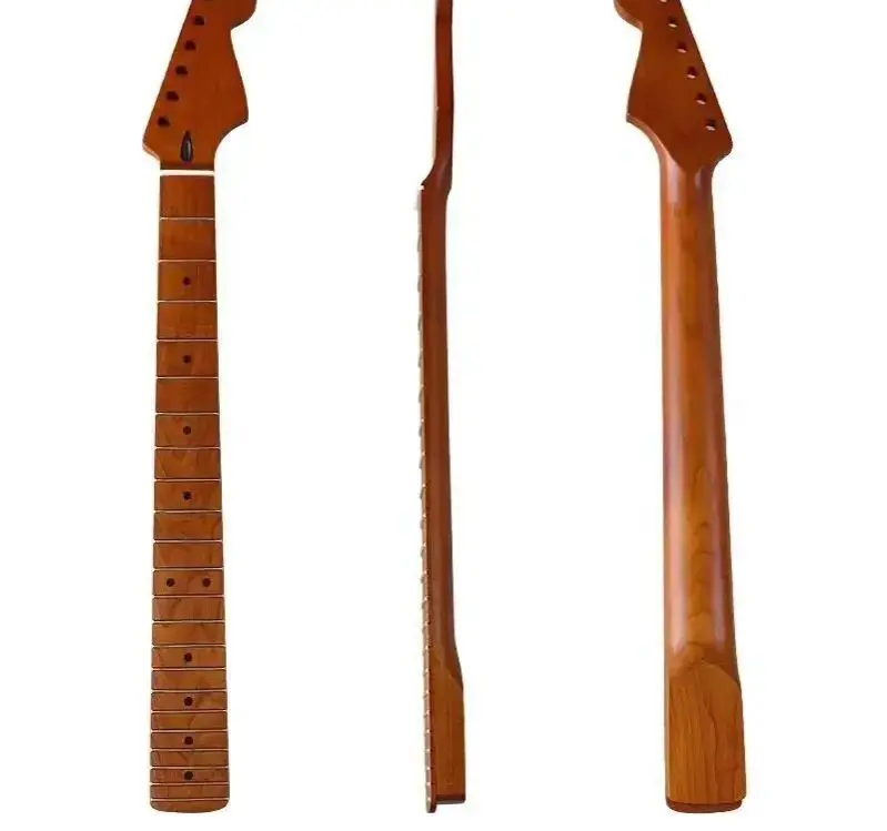 

6-string 22-fret electric guitar roasted maple neck with bone nut - guitar accessories for student modification and DIY neck.