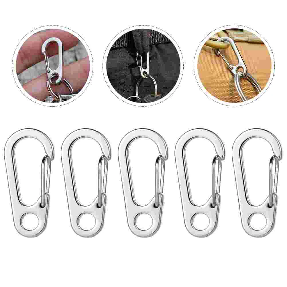 10 Pcs Carabiner Backpack Buckle Climbing Outdoor Buckles Household Multifunctional Zinc Alloy Quick Links