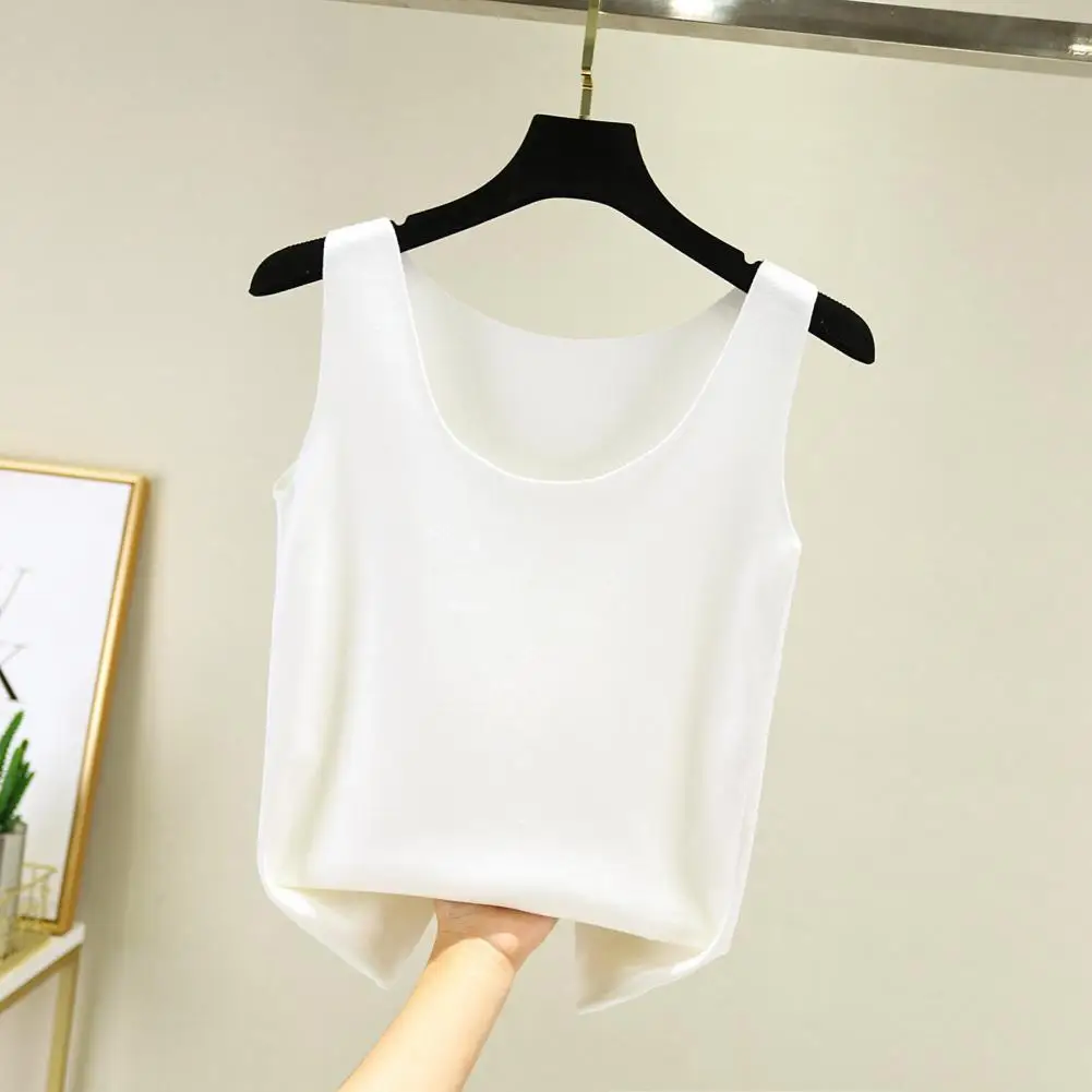 

Velvet Warmth Vest Double-sided Thick Plush Women's Vest Soft Warm Sleeveless Tank Top for Winter Elastic Inner Wear Bottoming