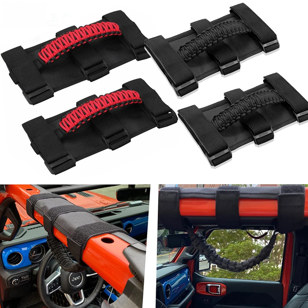 

Roll Bar Grab Handles Grip Handle for Jeep Wrangler JK JKU JL JLU TJ YJ Sports Sahara Freedom Rubicon Unlimited Gladiator UTVATV
