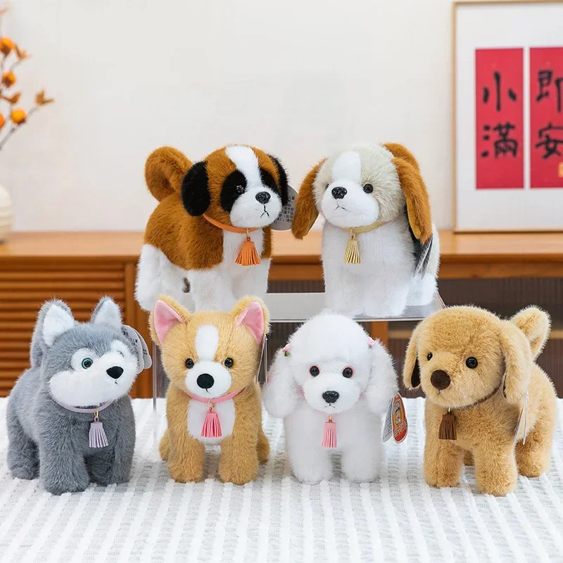 

Kawaii Plush Toy Cute Standing Puppy Stuffed Doll Kids Birthday Present Soft Filled Animal Plushie For Children Collectible Toy