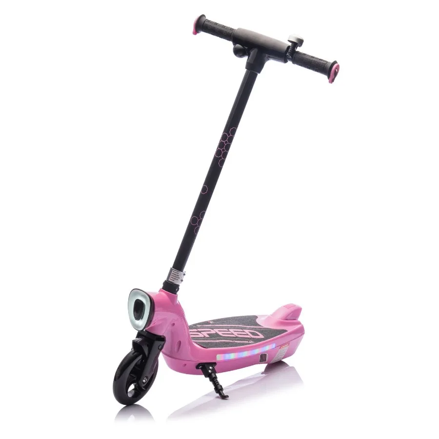 Monter sur Scooter électrique avec béquille, cloche de Scooter, vitesse plus rapide et durée d'utilisation plus longue, pédale plus large de frein arrière, poignée antidérapante C